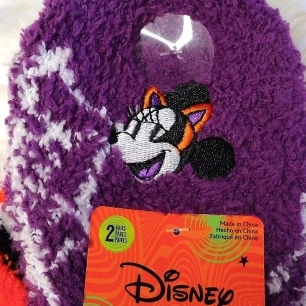 Disney 3 Pairs‎ Halloween Themed Minnie Mouse Crew Socks NWT